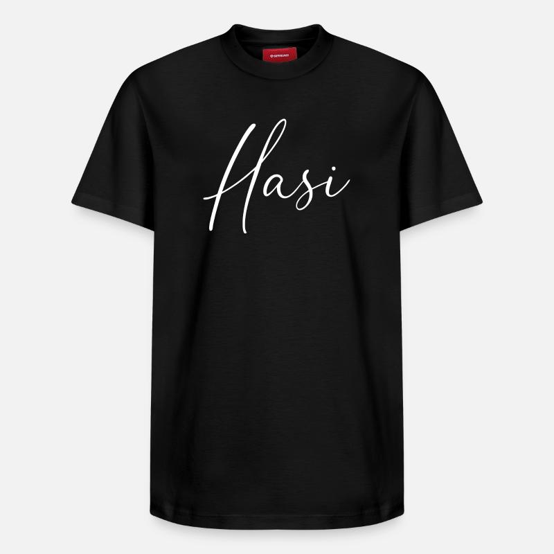 Hasi / Conception de l’écriture manuscrite - T-shirt unisexe décontracté en coton Supima – de SPREAD - noir