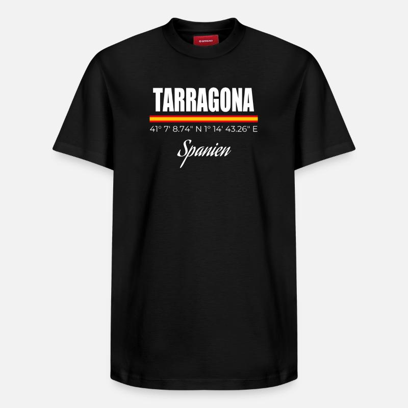 Tarragone - T-shirt unisexe décontracté en coton Supima – de SPREAD - noir
