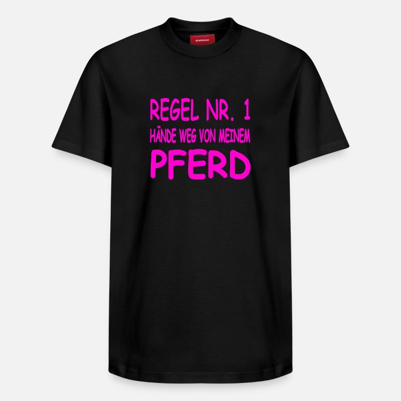Chevaux - T-shirt unisexe décontracté en coton Supima – de SPREAD - noir