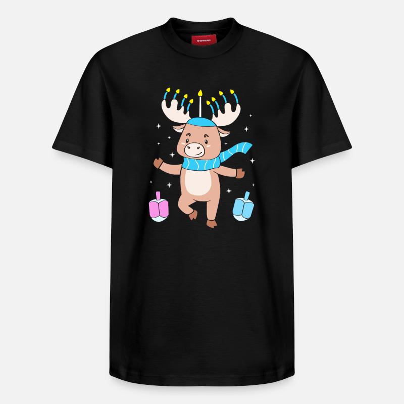 Hanoukka Hanoukka Hanoucca - T-shirt unisexe décontracté en coton Supima – de SPREAD - noir