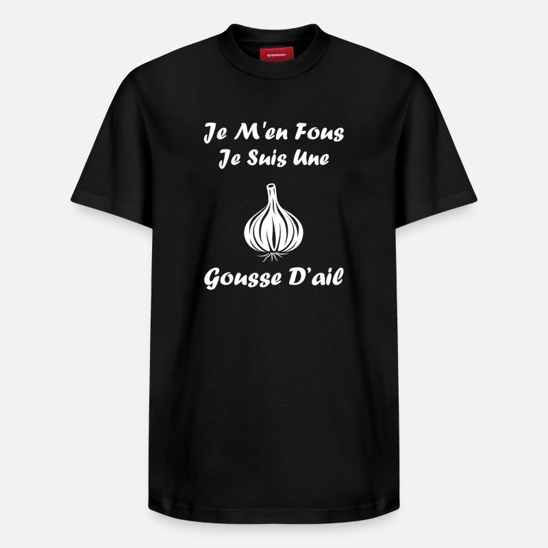 Attitude Gousse d’Ail - T-shirt unisexe décontracté en coton Supima – de SPREAD - noir