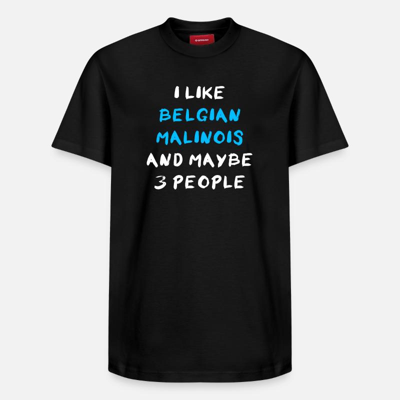 Malinois belge - T-shirt unisexe décontracté en coton Supima – de SPREAD - noir