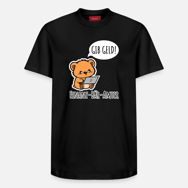 Finanz-Bär-Ämter - DONNEZ DE L’ARGENT ! - T-shirt unisexe décontracté en coton Supima – de SPREAD - noir