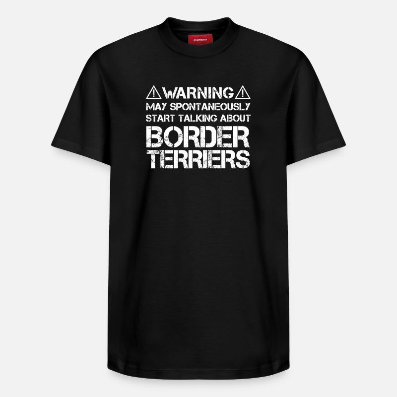 Border Terrier - T-shirt unisexe décontracté en coton Supima – de SPREAD - noir
