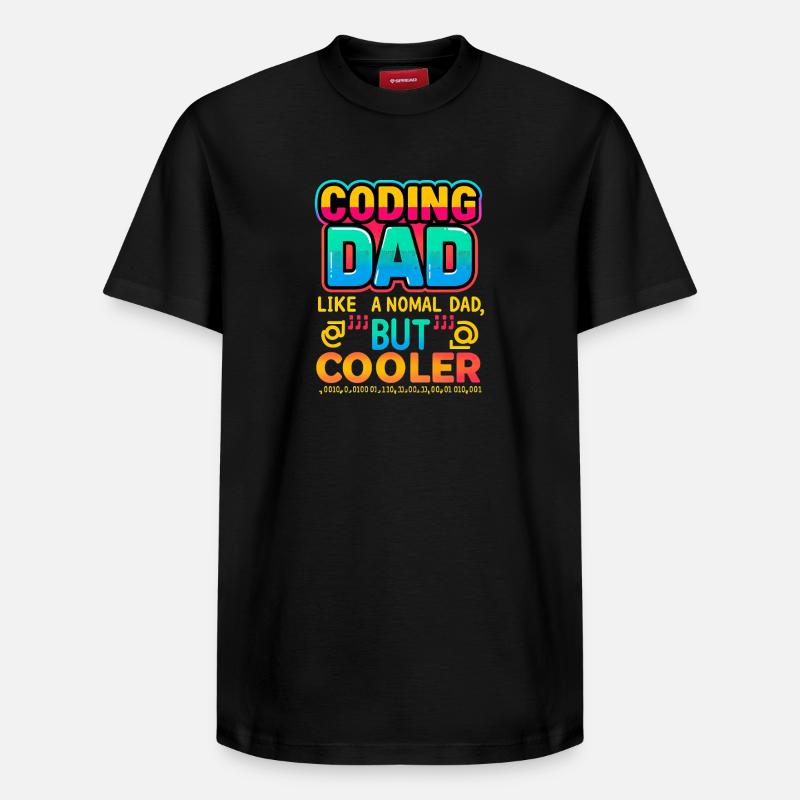 Codage Papa Cooler, Programmeur - T-shirt unisexe décontracté en coton Supima – de SPREAD - noir