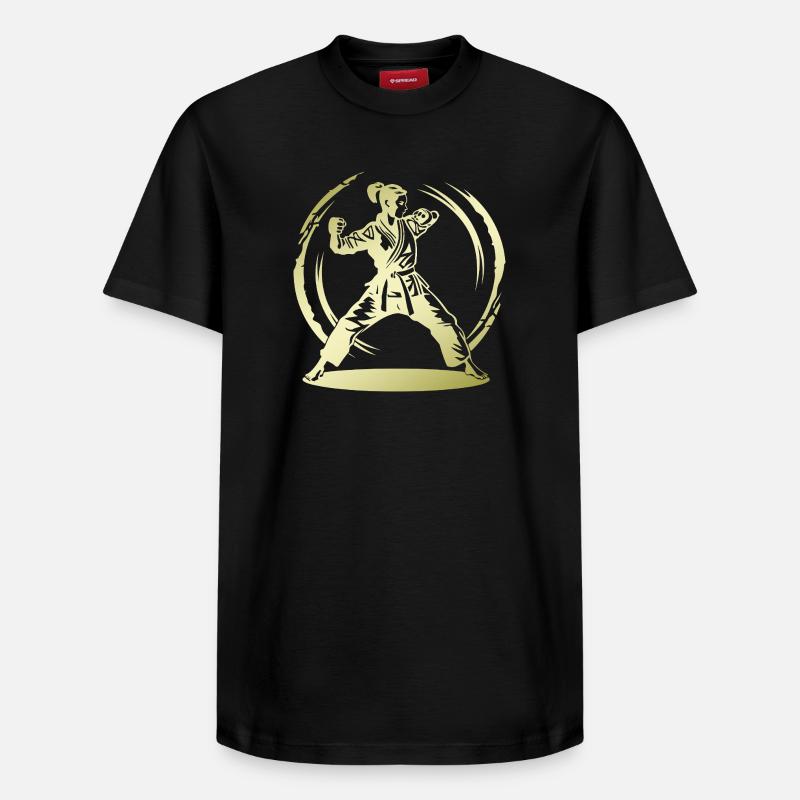 Karaté Silhouette Combattante - T-shirt unisexe décontracté en coton Supima – de SPREAD - noir