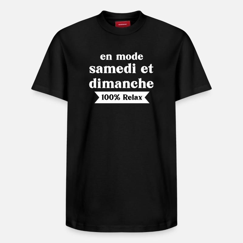 En Mode Samedi Dimanche - T-shirt unisexe décontracté en coton Supima – de SPREAD - noir