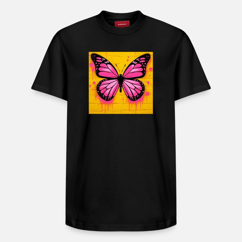 papillon - T-shirt unisexe décontracté en coton Supima – de SPREAD - noir