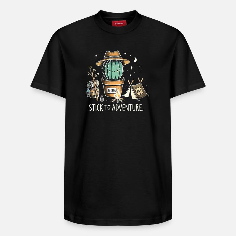 Restez dans l’aventure - T-shirt unisexe décontracté en coton Supima – de SPREAD - noir