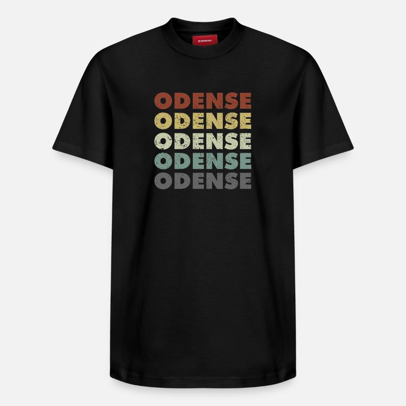 Odense - Danemark - Danemark - Scandinavie - T-shirt unisexe décontracté en coton Supima – de SPREAD - noir
