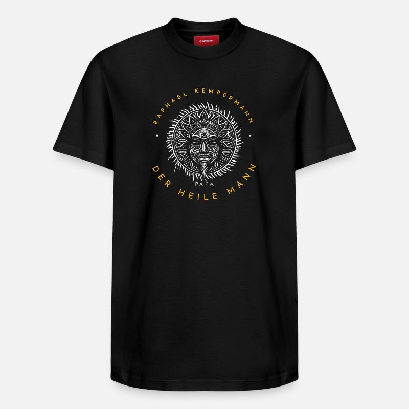 Raphael Kempermann "Der heile Mann" - Relaxed Unisex Supima Cotton T-Shirt – von SPREAD - Schwarz