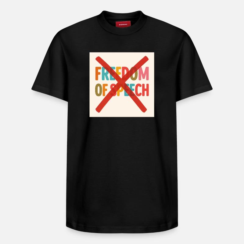 Liberté d’expression - T-shirt unisexe décontracté en coton Supima – de SPREAD - noir