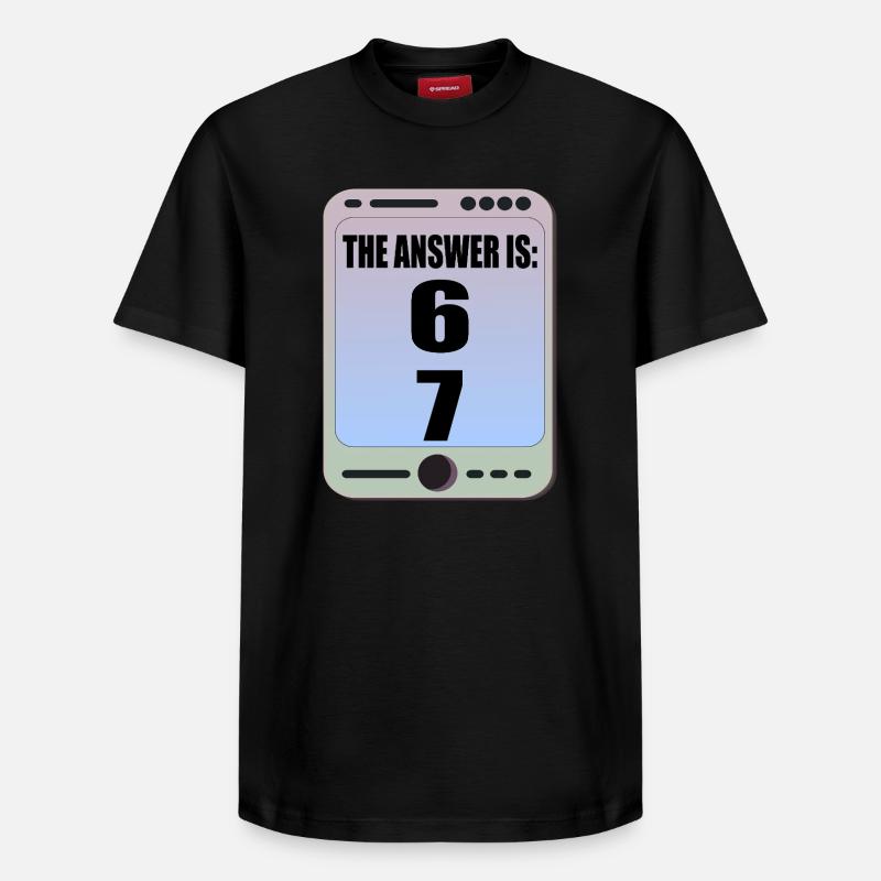Sechs Sieben 6 7 Meme - Relaxed Unisex Supima Cotton T-Shirt – von SPREAD - Schwarz