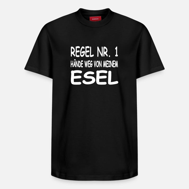 âne - T-shirt unisexe décontracté en coton Supima – de SPREAD - noir