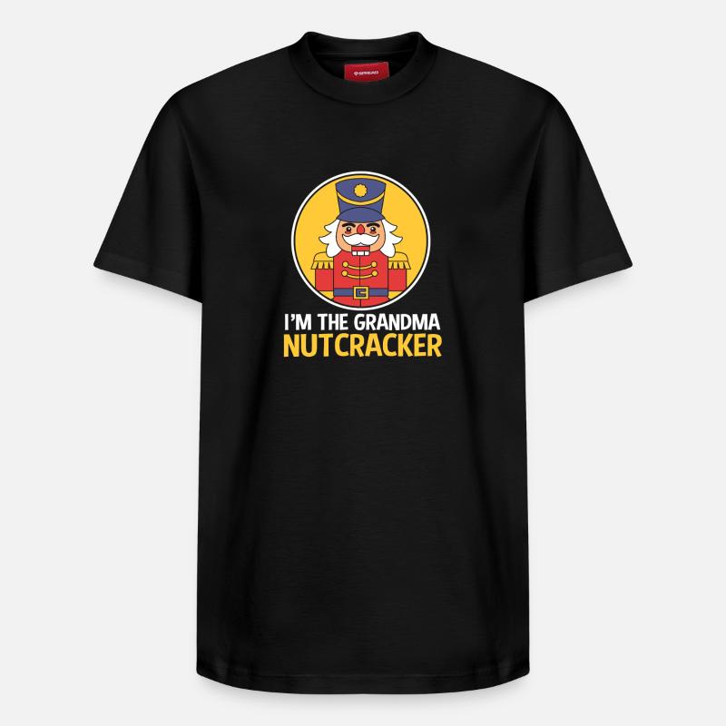 Weihnachten Nussknacker Oma Großmutter Omi - Relaxed Unisex Supima Cotton T-Shirt – von SPREAD - Schwarz