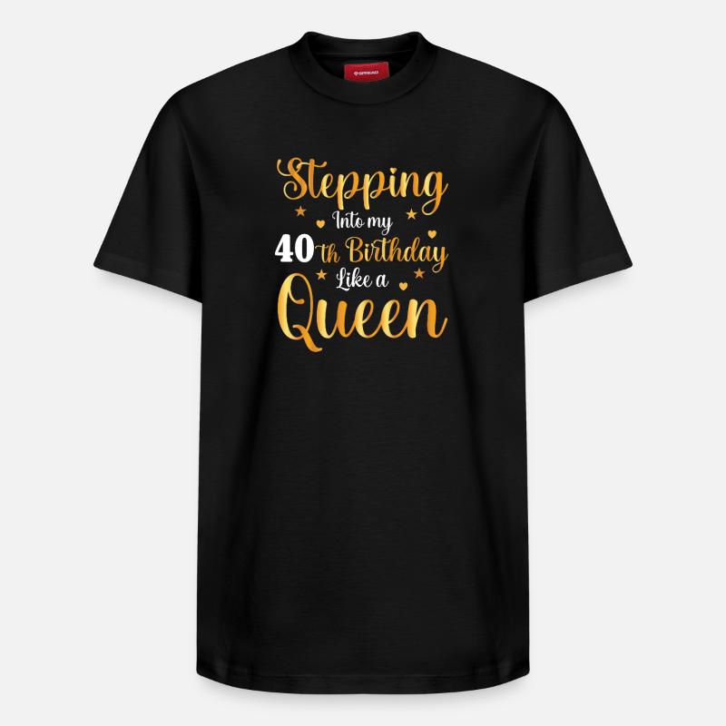 40 Anniversaire comme une reine - T-shirt unisexe décontracté en coton Supima – de SPREAD - noir