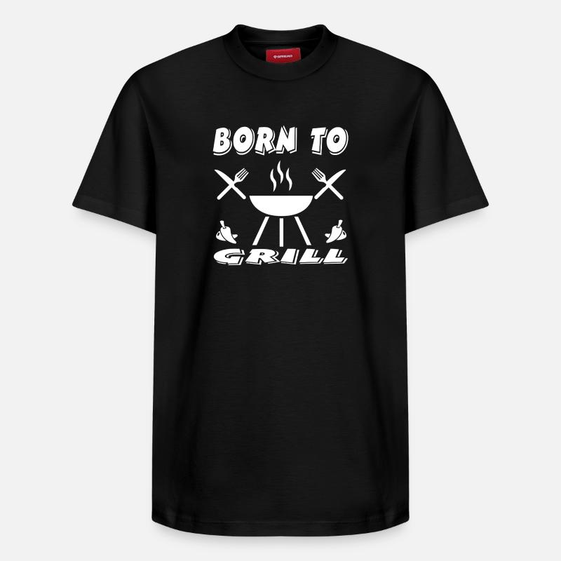 Griller - T-shirt unisexe décontracté en coton Supima – de SPREAD - noir