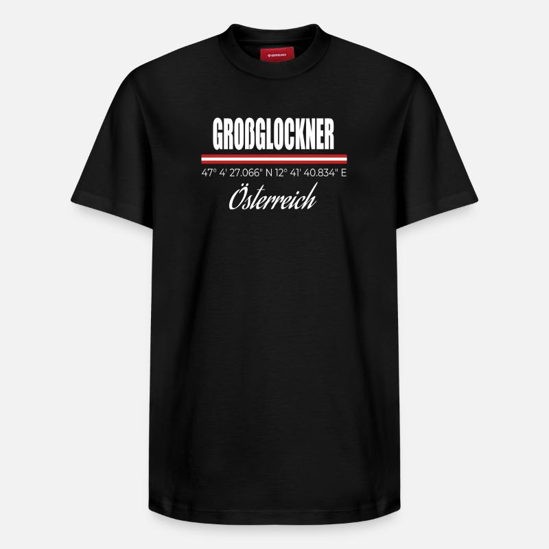 Großglockner - Relaxed Unisex Supima Cotton T-Shirt – by SPREAD - black