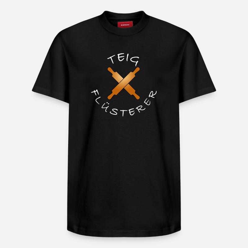 Lustiger Bäcker Spruch backen Teigflüsterer - Relaxed Unisex Supima Cotton T-Shirt – von SPREAD - Schwarz