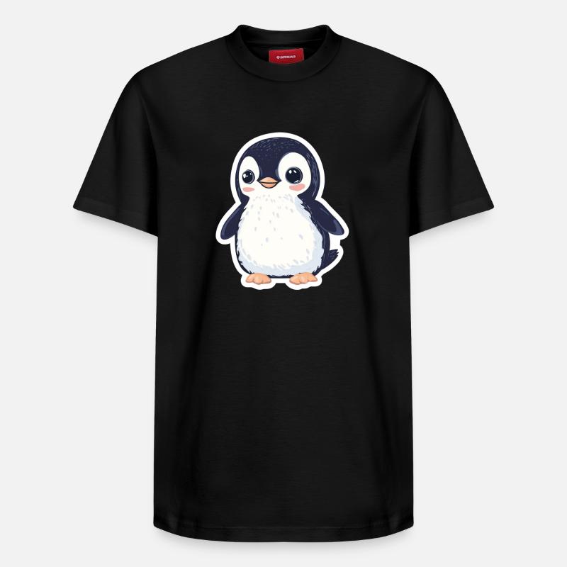 Pinguin - Relaxed Unisex Supima Cotton T-Shirt – von SPREAD - Schwarz