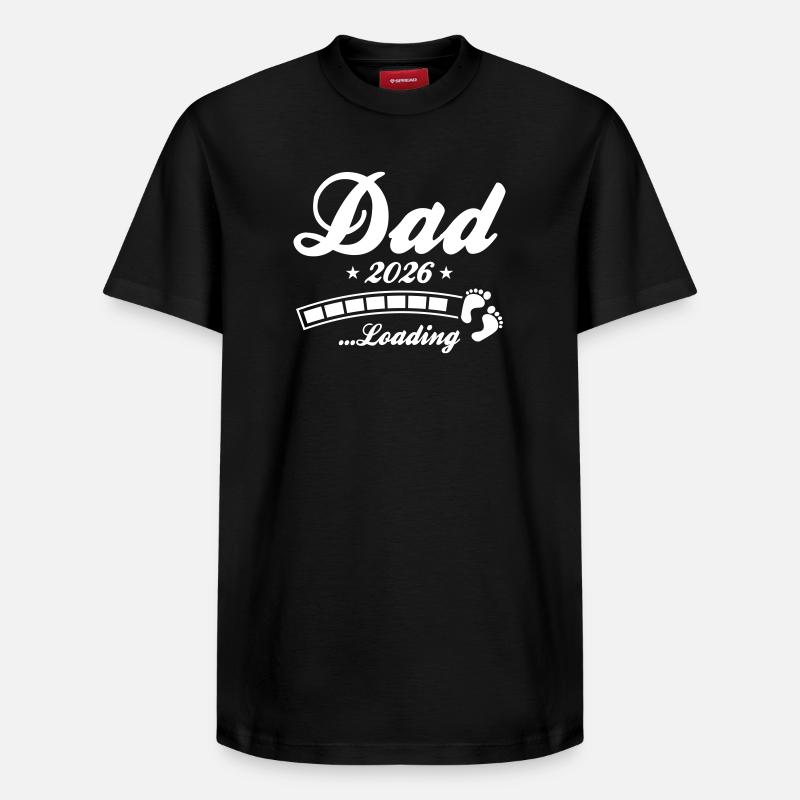 Dad 2026 Loading Papa - Relaxed Unisex Supima Cotton T-Shirt – von SPREAD - Schwarz