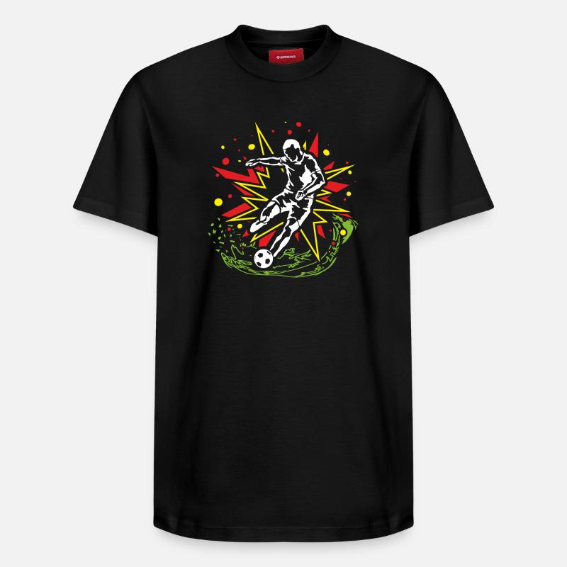 Kicker im ComicBeat - Relaxed Unisex Supima Cotton T-Shirt – von SPREAD - Schwarz