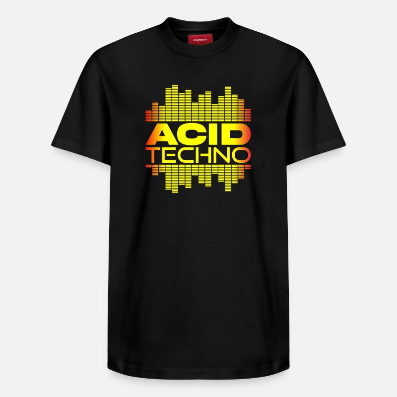 Acid Techno Puls - Relaxed Unisex Supima Cotton T-Shirt – von SPREAD - Schwarz