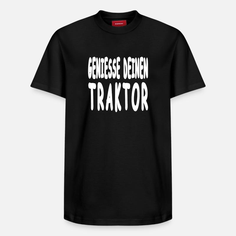 Traktor - Relaxed Unisex Supima Cotton T-Shirt – von SPREAD - Schwarz
