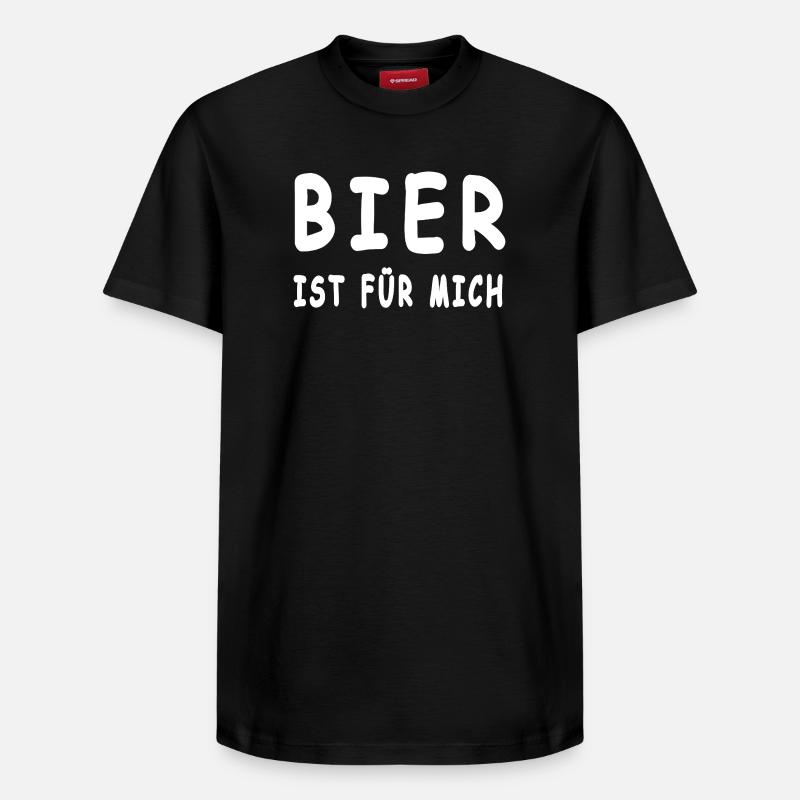 Bier - Relaxed Unisex Supima Cotton T-Shirt – von SPREAD - Schwarz