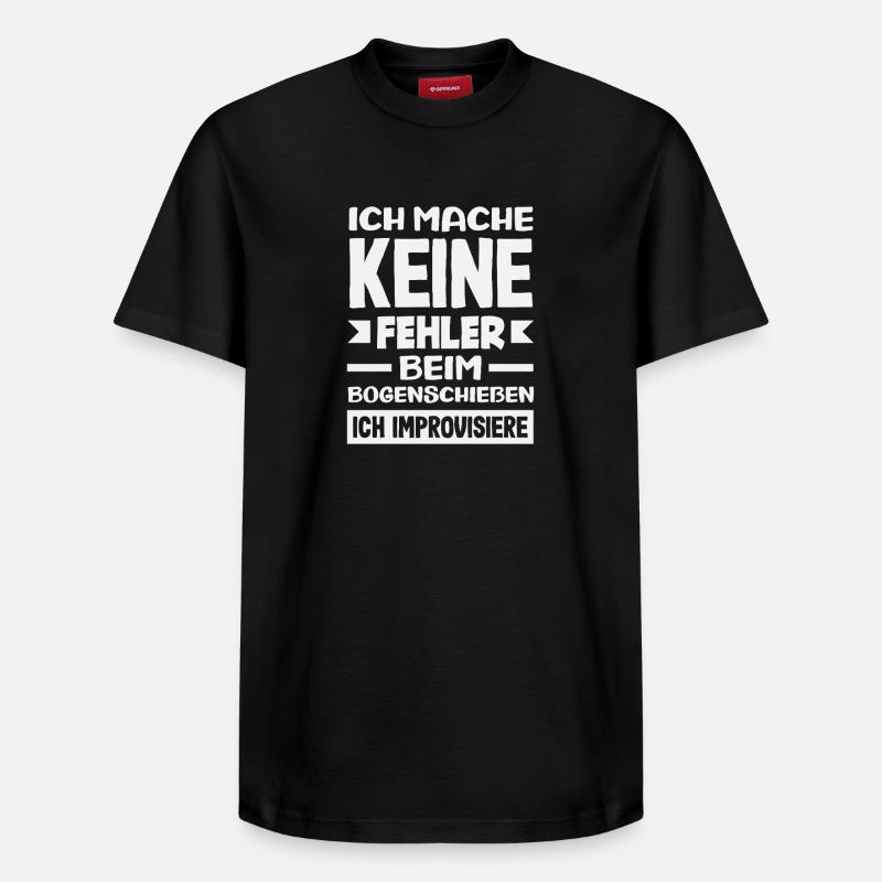 Bogenschießen Bogenschütze Geschenk - Relaxed Unisex Supima Cotton T-Shirt – von SPREAD - Schwarz