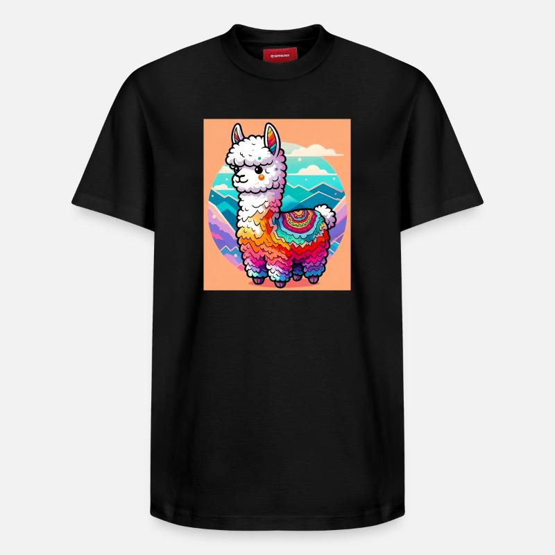 Alpaga - T-shirt unisexe décontracté en coton Supima – de SPREAD - noir