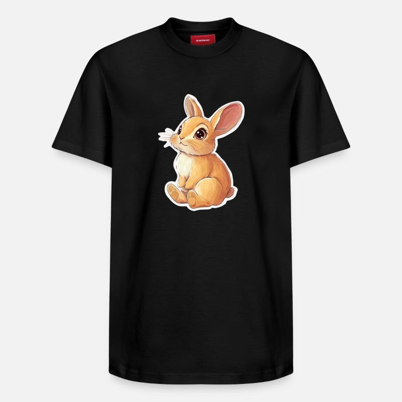 Lièvre - T-shirt unisexe décontracté en coton Supima – de SPREAD - noir