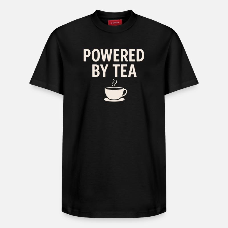 Powered by Tea Becher - Relaxed Unisex Supima Cotton T-Shirt – von SPREAD - Schwarz