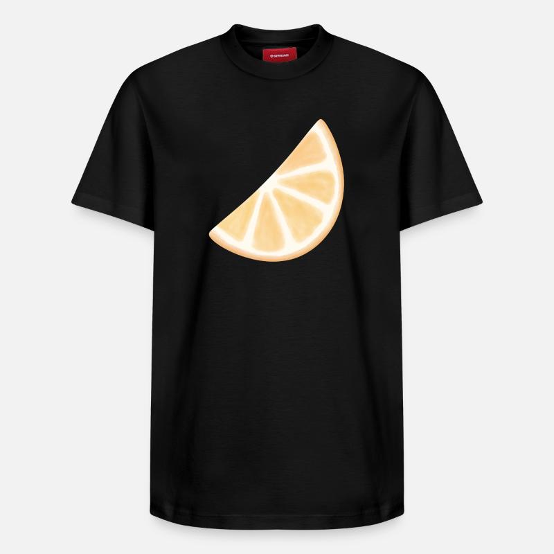 Tranche d’orange aquarelle éclat - T-shirt unisexe décontracté en coton Supima – de SPREAD - noir