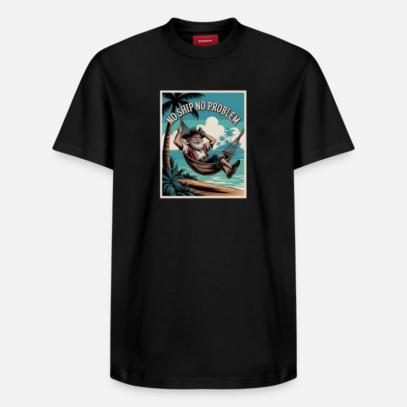 No Ship No Problem - Relaxed Unisex Supima Cotton T-Shirt – von SPREAD - Schwarz