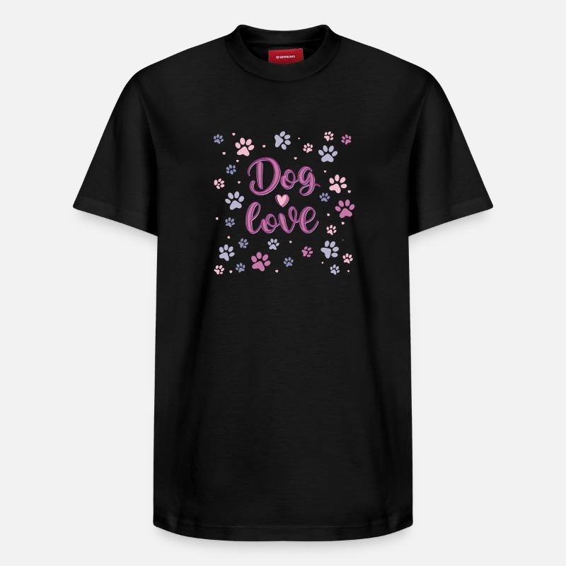 Amour Chien Pastel - T-shirt unisexe décontracté en coton Supima – de SPREAD - noir