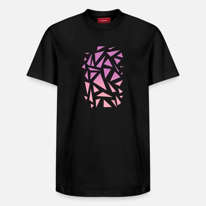 Motif triangulaire - Rose violet - T-shirt unisexe décontracté en coton Supima – de SPREAD - noir
