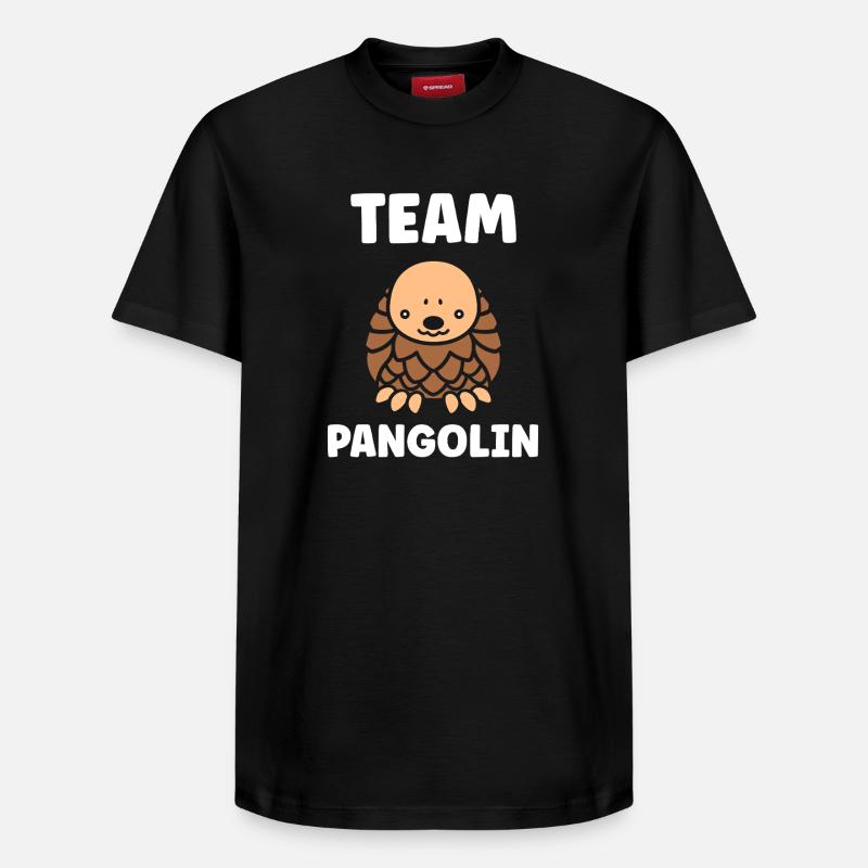 Pangolin Team Mascotte Mignonne - T-shirt unisexe décontracté en coton Supima – de SPREAD - noir
