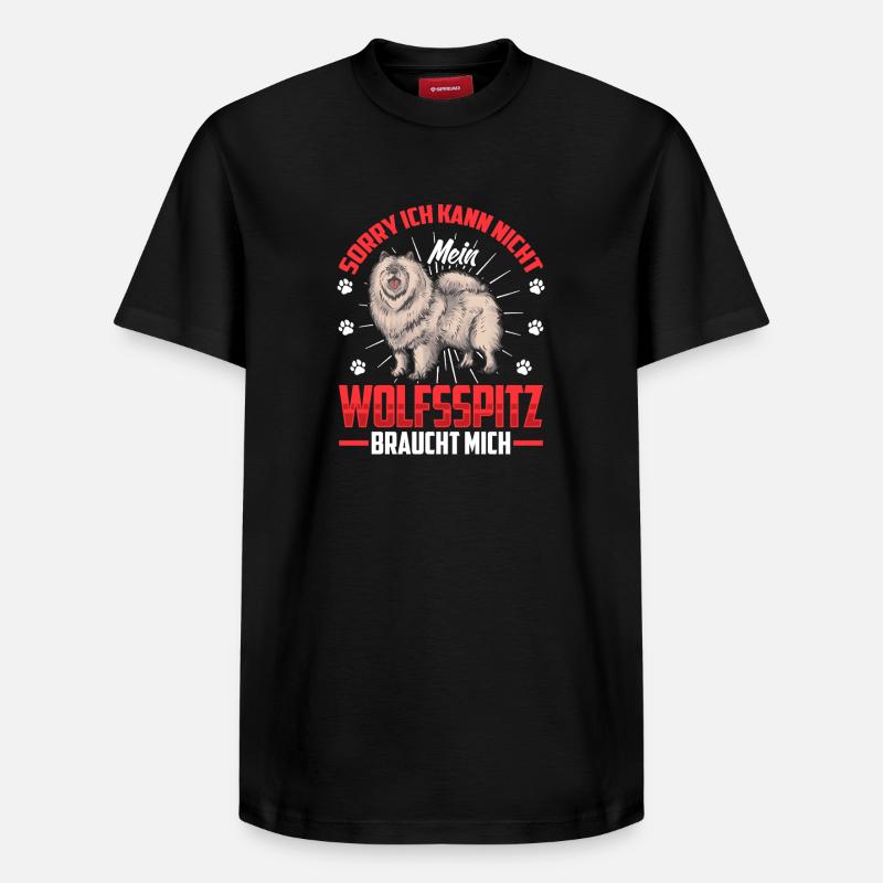 Wolfsspitz braucht mich Deutscher Wolfsspitz - Relaxed Unisex Supima Cotton T-Shirt – von SPREAD - Schwarz