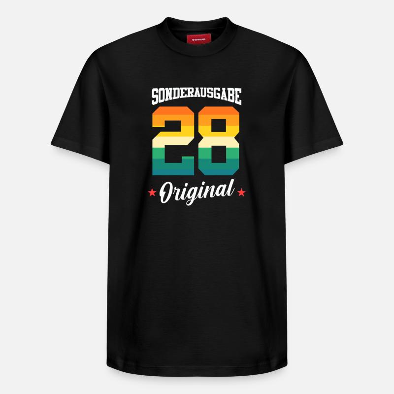 28 Anniversaire - T-shirt unisexe décontracté en coton Supima – de SPREAD - noir