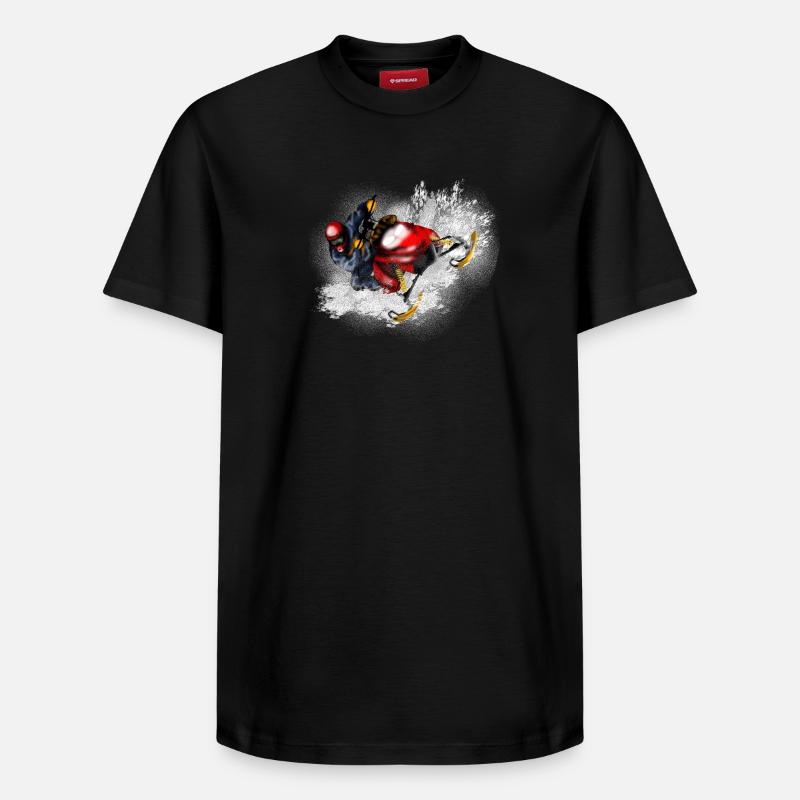 Motoneige - T-shirt unisexe décontracté en coton Supima – de SPREAD - noir