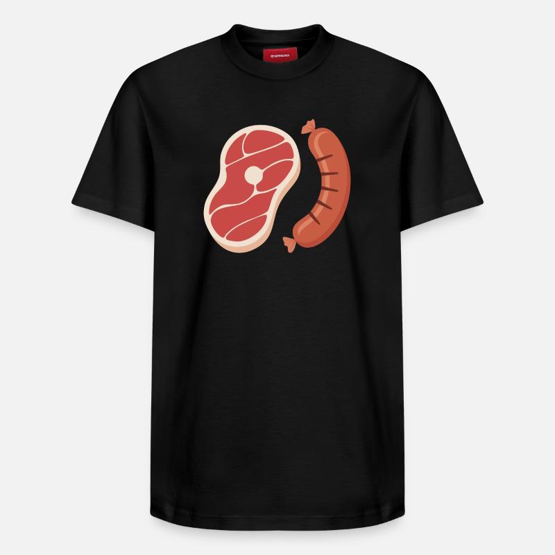 Griller - T-shirt unisexe décontracté en coton Supima – de SPREAD - noir