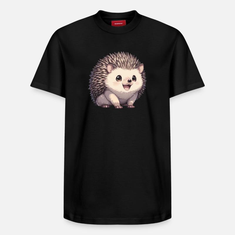 Igel - Relaxed Unisex Supima Cotton T-Shirt – von SPREAD - Schwarz