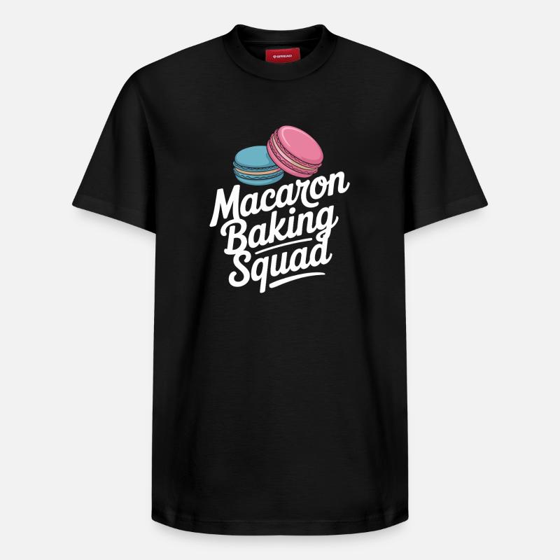 Macaron Desserts Français - T-shirt unisexe décontracté en coton Supima – de SPREAD - noir