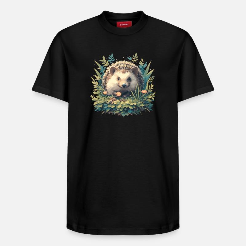Hérisson - T-shirt unisexe décontracté en coton Supima – de SPREAD - noir