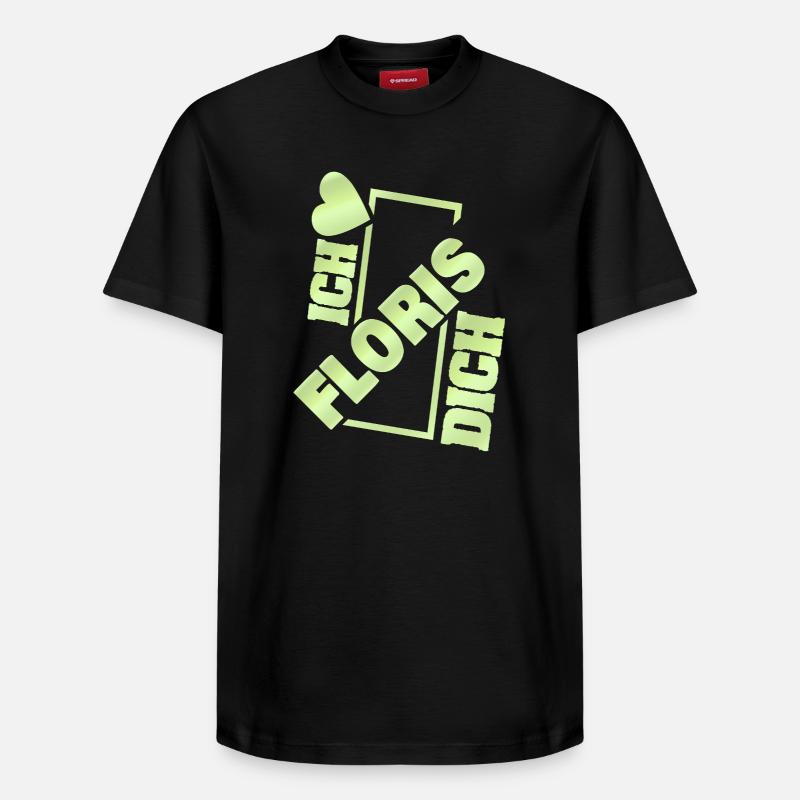 Floris - T-shirt unisexe décontracté en coton Supima – de SPREAD - noir