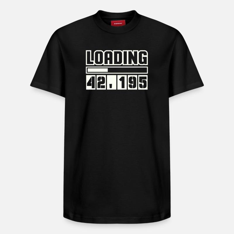 Loading 42,195 Marathon - Relaxed Unisex Supima Cotton T-Shirt – von SPREAD - Schwarz