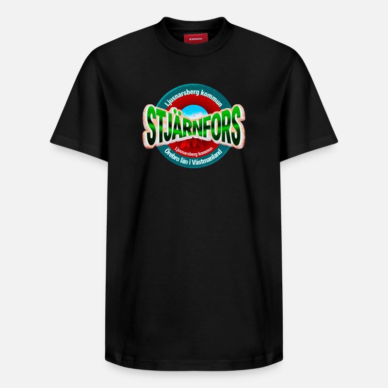 Stjärnfors - Relaxed Unisex Supima Cotton T-Shirt – von SPREAD - Schwarz