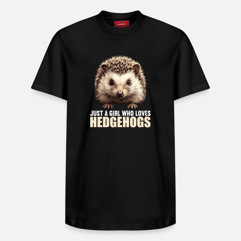 Igel - Relaxed Unisex Supima Cotton T-Shirt – von SPREAD - Schwarz