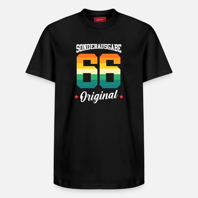 66 Anniversaire - T-shirt unisexe décontracté en coton Supima – de SPREAD - noir